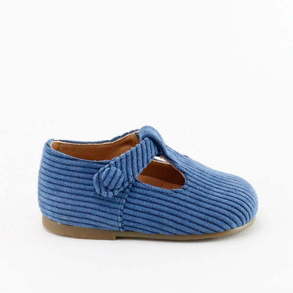 Papanatas Blue Cordurot Baby T-Strap