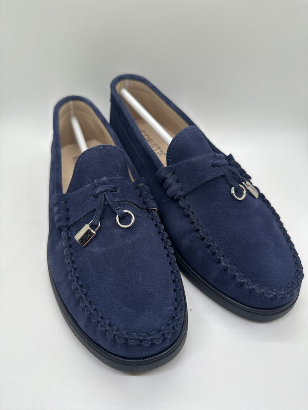 Gravitas Navy Suede Tassel Loafer
