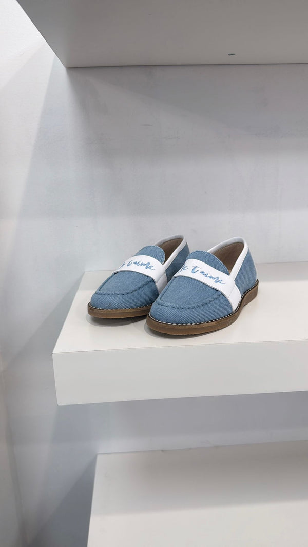 Don Louis Denim Embroidery Loafer