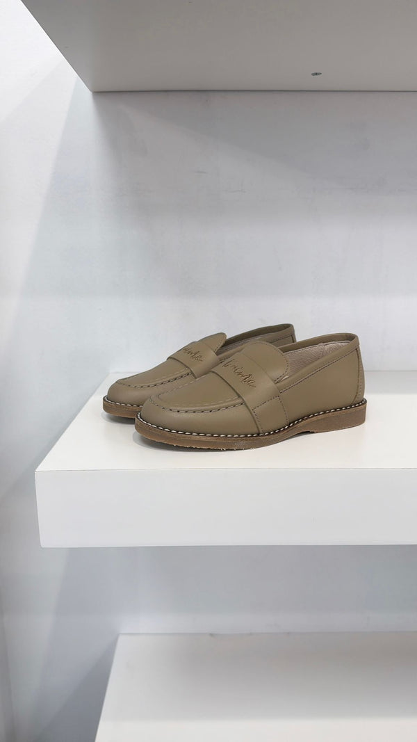 Don Louis Taupe Embroidery Loafer