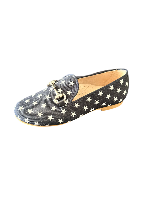 Don Louis Dark Denim Mini Stars Chain Smoking Shoe