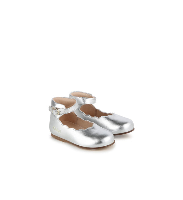 Chloe Silver Metallic Baby Mary Jane