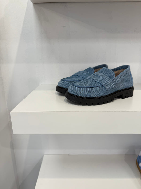 Don Louis denim leather Chunky Loafer