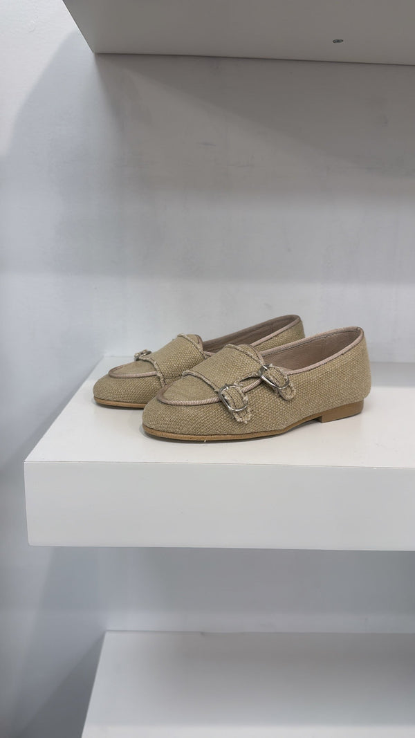 Don Louis Linen Monk Strap
