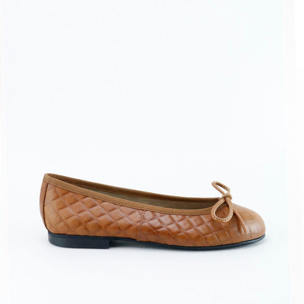 Papanatas Quilted Cuero Ballet Flat