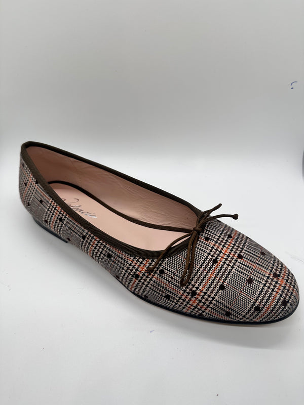 Valencia Plaid Dot Ballet Flat