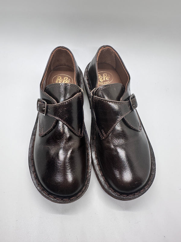 Pepe Brown Buckle Shoe