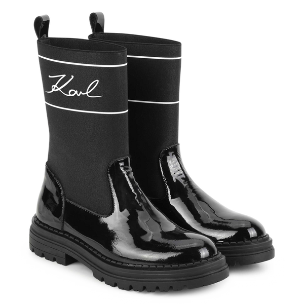 Karl Lagerfeld Black Elastic Boot