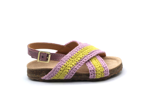 Ocra Yellow and Pink Sandal