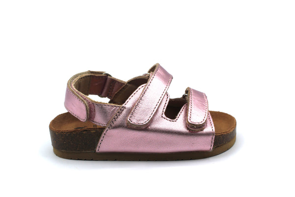 Old Soles Pink Metallic Velcro Sandal