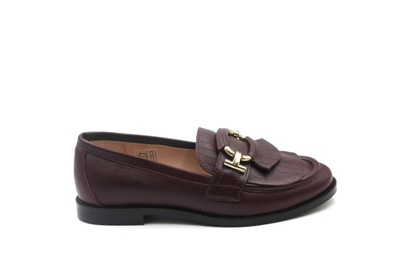 Maroon Fringe Loafer • by Valencia