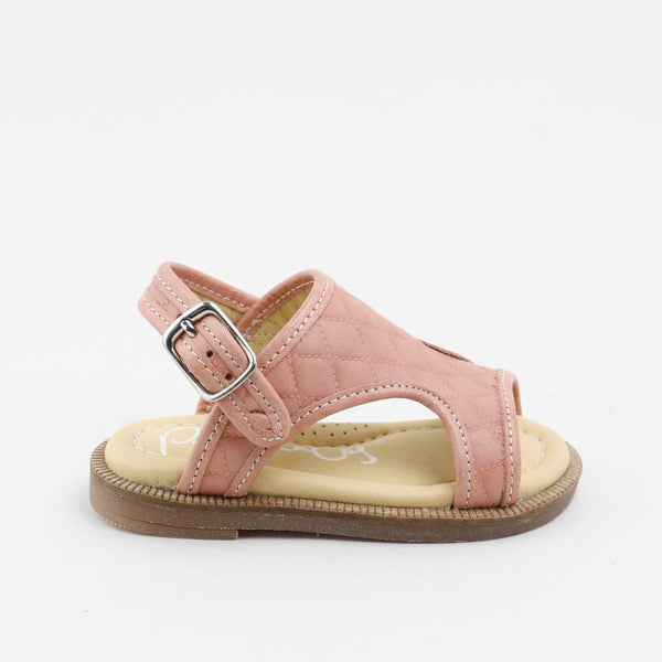 Papanatas Pink Quilted Buckle Sandal