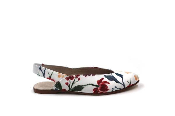Don Louis Floral Satin Pointed Sing Back
