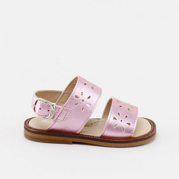 Papanatas Pink Metallic Floral Sandal