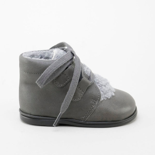 Papanatas Gray Fur Baby Bootie