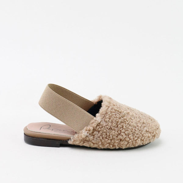 Papanatas Taupe Sherpa Sling Back