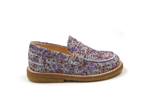 Angulus Flower Lilla Print Penny Loafer