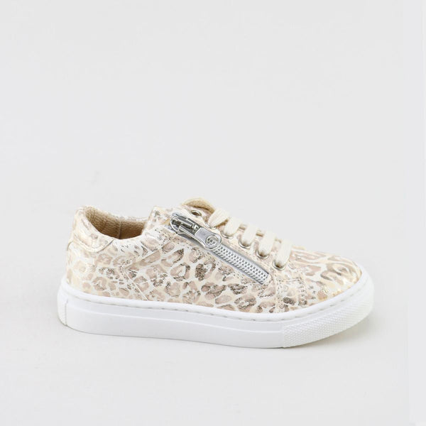 Papanatas Metallic Printed Sneaker with Side Zipper