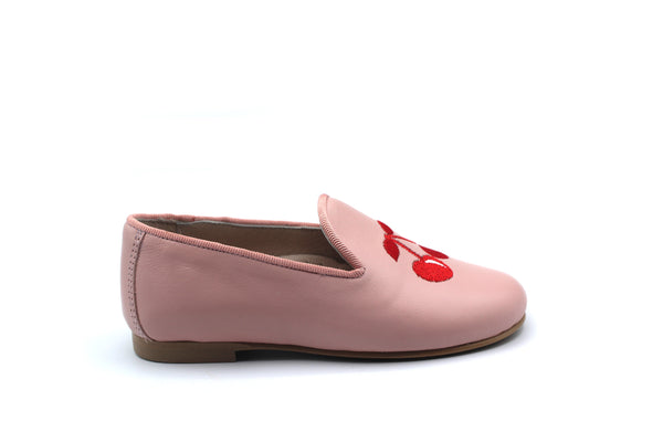 Don Louis Pink Embroidery Cherry Smoking Shoe
