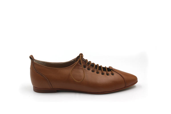 LMDI Brown Pointed Lace Up