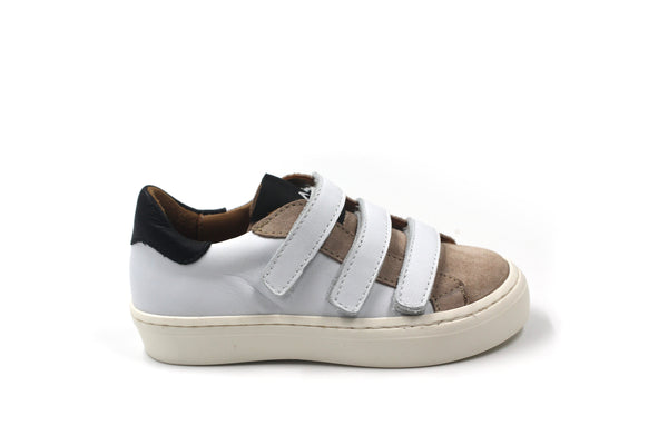 MAA White/Beige Northside Stone Velcro Sneaker