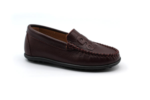 Porte Dark Burgundy Embossed Loafer