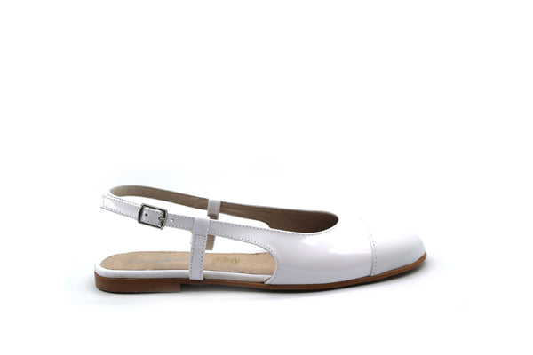 Valencia Soft Blanco Cap Toe Sling Back